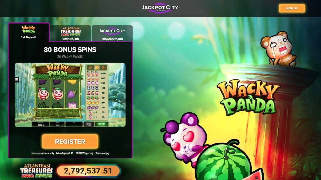 Jackpot City $1 deposit bonus